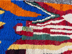 Alfombra Bereber Boucherouite "Paisaje Abstracto" – Obra Maestra de Expresión Cromática