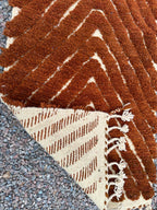 Alfombra Bereber "Paisaje Interior" – Arte Abstracto en Lana con Relieves Multicolor