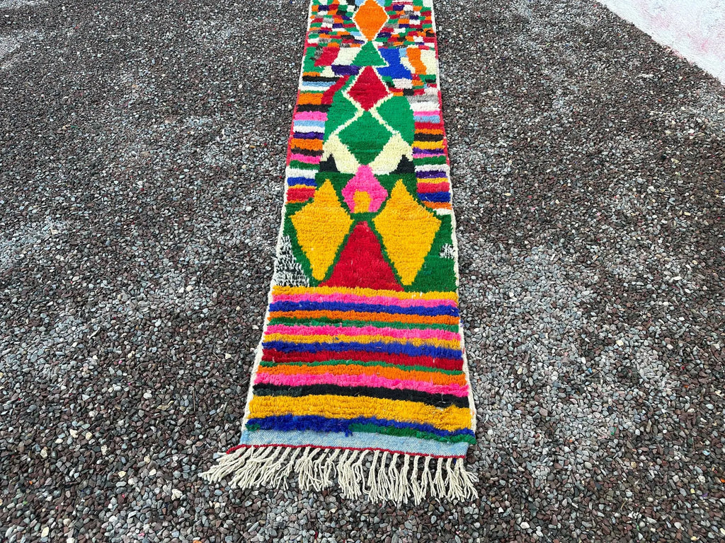 Alfombra Bereber Azilal "Constelación del Atlas" – Lana Natural y Geometría en Relieve