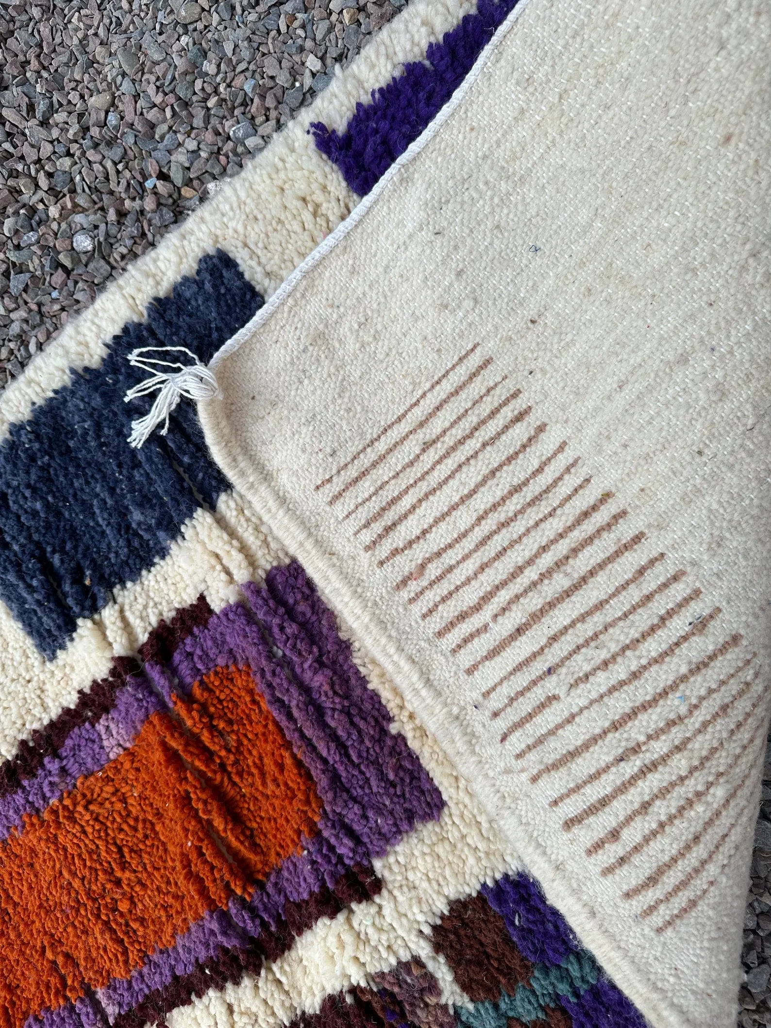 Alfombra Pasillera Bereber "Portal del Atlas" – Lana Natural y Geometría Sagrada