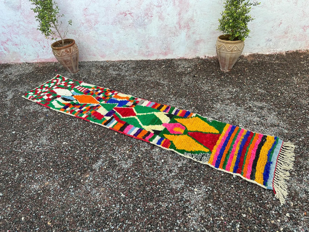 Alfombra Bereber Azilal "Constelación del Atlas" – Lana Natural y Geometría en Relieve