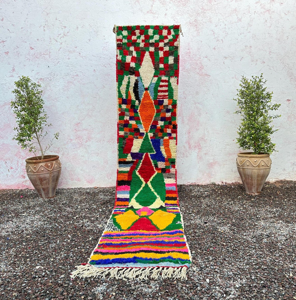 Alfombra Bereber Azilal "Constelación del Atlas" – Lana Natural y Geometría en Relieve