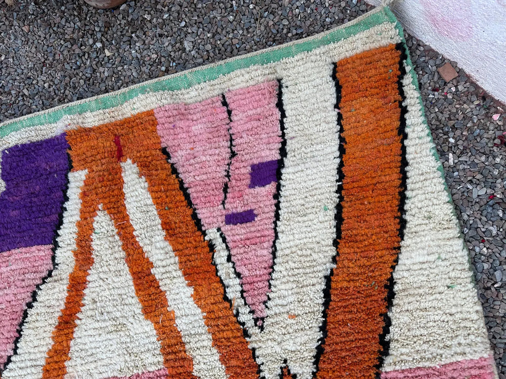 Alfombra Bereber "Atardecer en el Atlas" – Lana Natural Tejida a Mano