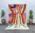 Alfombra Bereber "Atardecer en el Atlas" – Lana Natural Tejida a Mano